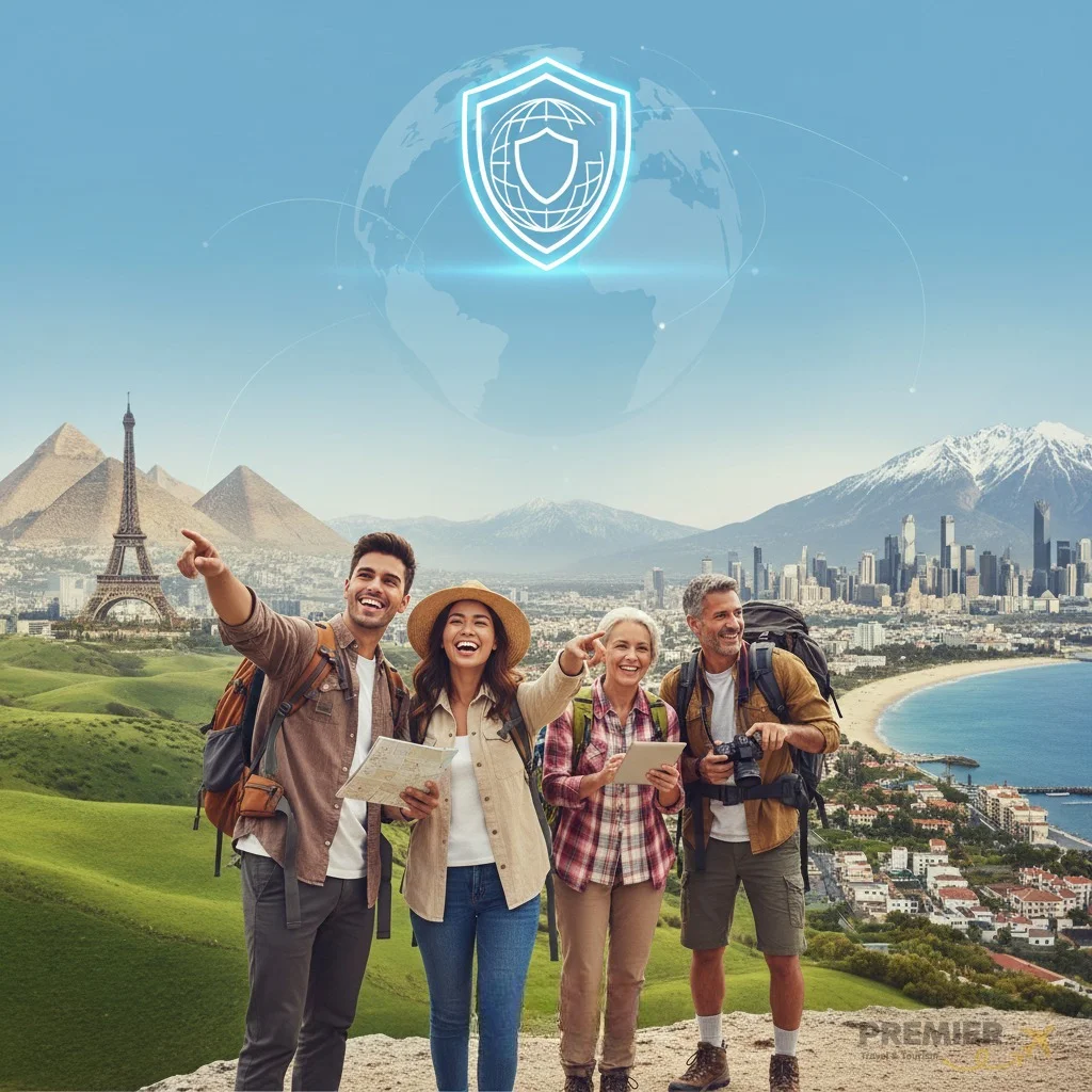 Secure travel with Travel Insurance concept